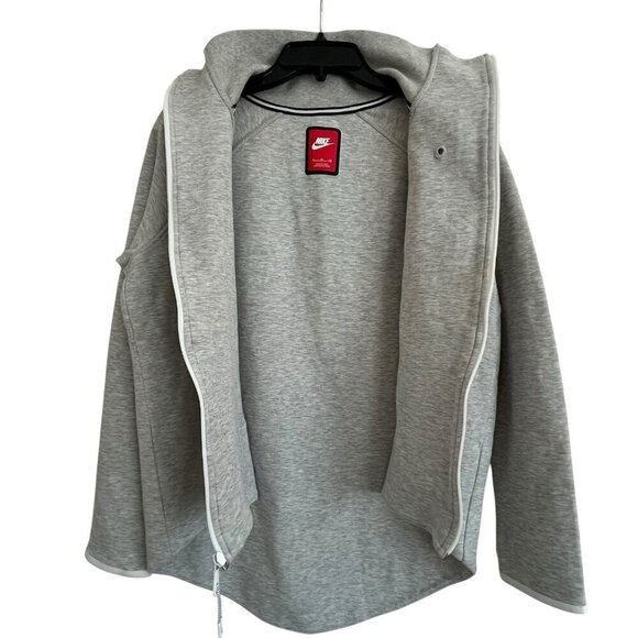 Nike Tech Fleece Moto Cape Jacket Womens XL Gray Running Athletic Athleisure - Picture 4 of 13